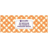 Ocado Medium Tie Handle Freezer Bags 50 per pack