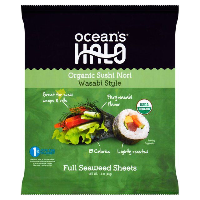 Ocean's Halo Organic Wasabi Sushi Nori 28g