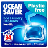 OceanSaver Plastic Free Non-Bio Washing Capsules 34 per pack
