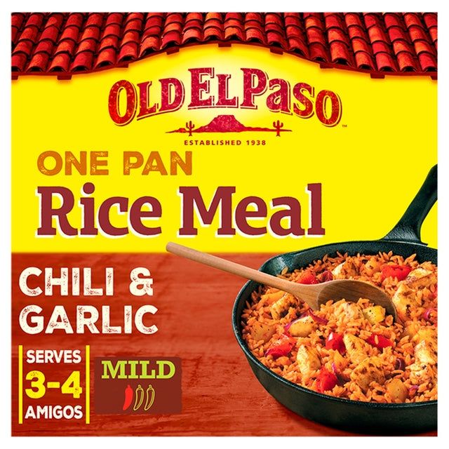 Old El Paso Mexican Chili & Garlic One Pan Rice Meal Kit   355g