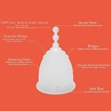 Omnitex Menstrual / Period Cups - 2pk (1 Small & 1 Large)