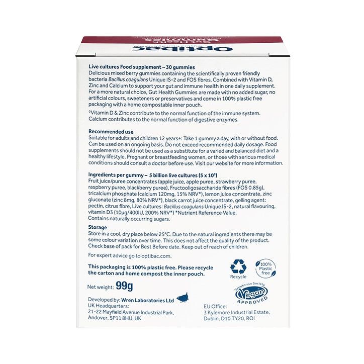 Optibac Gut Health Gummies 30 Gummies