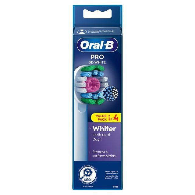 Oral-B 3DWhite Toothbrush Heads 4 per pack