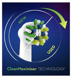 Oral-B CrossAction Toothbrush Head with CleanMaximiser Technology, 4 Pack