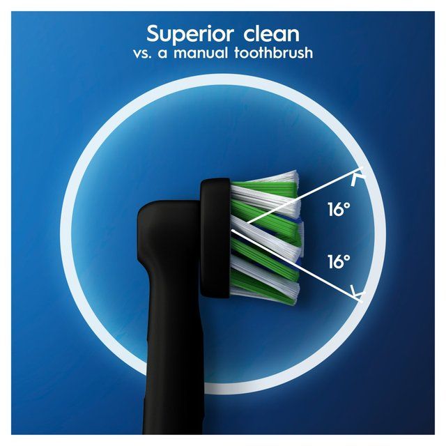 Oral B Crossaction Toothbrush Heads Black 4 per pack