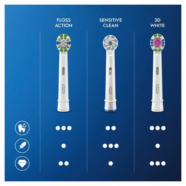 Oral-B FlossAction Toothbrush Heads 4 per pack