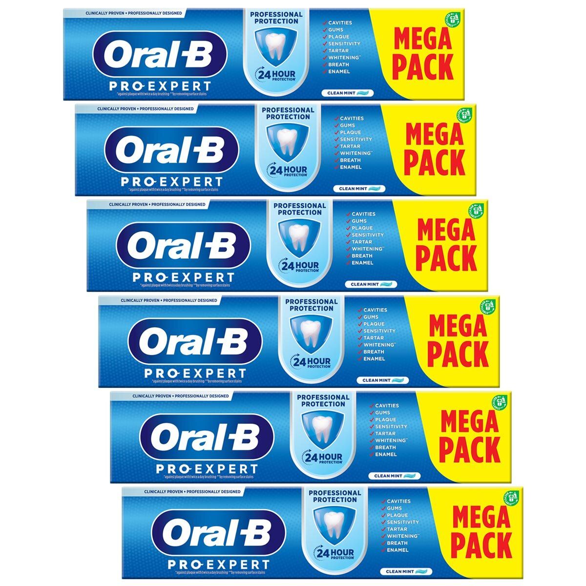 Oral-B Pro-Expert Professional Protection Toothpaste, 6 x 125ml