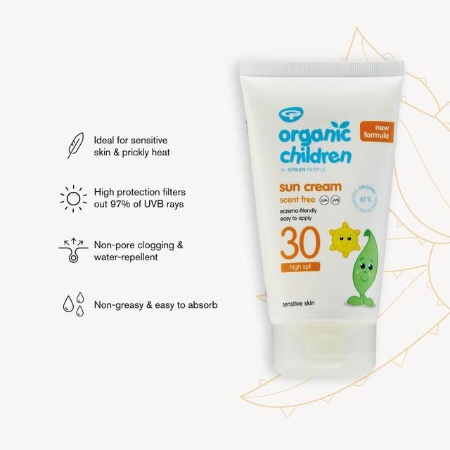 Organic Children SPF 30 Sun Cream Scent Free 150ml