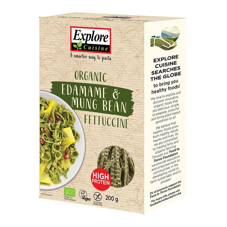 Organic Gluten Free Edamame & Mung Bean Fettuccine 200g Edamame & Mung Bean Fettuccine