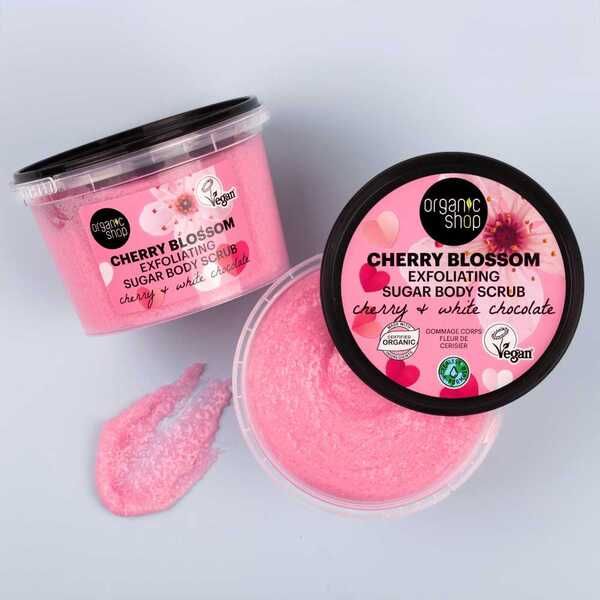 Organic Shop Cherry Blossom Sugar Body Scrub 250ml