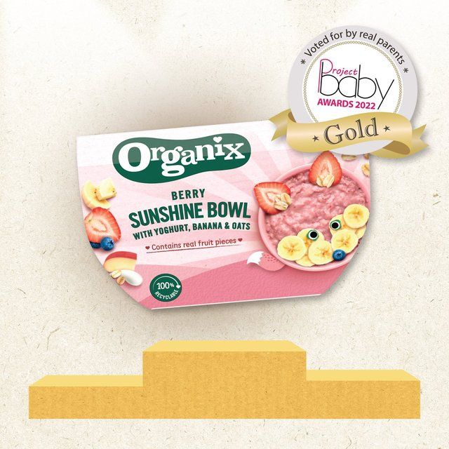 Organix Berry Sunshine Bowl With Yoghurt Banana & Oats Toddler Meal   120g