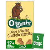 Organix Cocoa & Vanilla Organic Gruffalo Biscuits 12 mths+ Multipack   5 x 20g