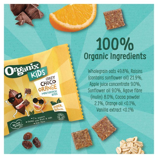 Organix KIDS Crazy Choco Orange Mini Organic Flapjack Bites 4 x 23g
