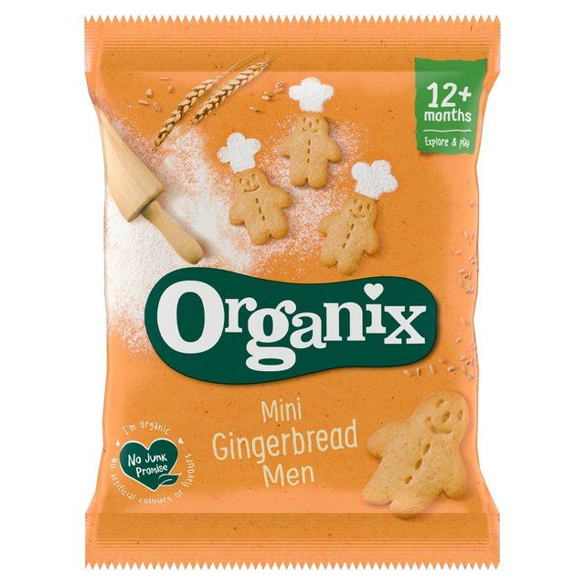 Organix Mini Gingerbread Men Organic Toddler Snack Biscuits 20g 20g