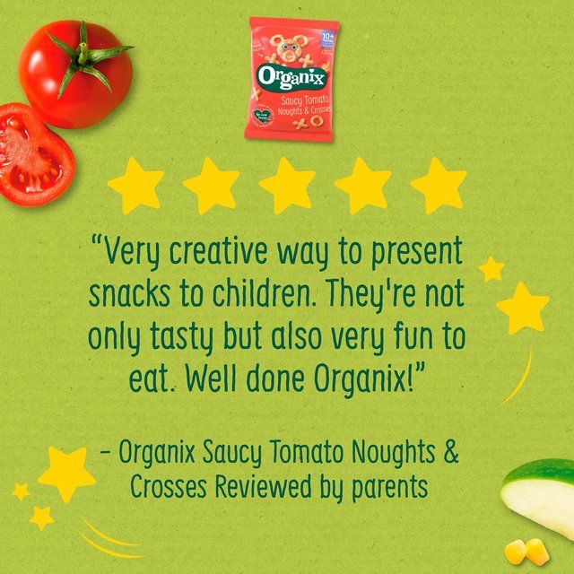 Organix Saucy Tomato Organic Noughts & Crosses 10 mths+ Multipack   4 x 15g