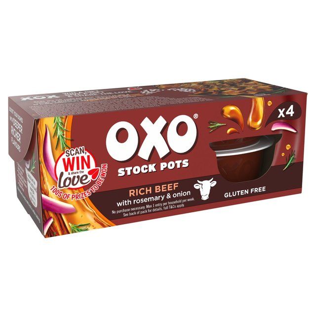 Oxo Stock Pots Rich Beef with Rosemary & Onion 4 x 20g