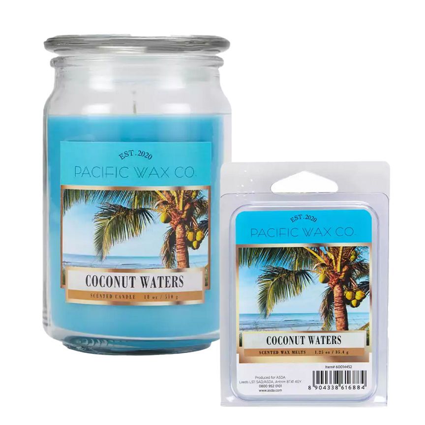 Pacific Wax Co Coconut Waters Jar Candle & Wax Melts Bundle