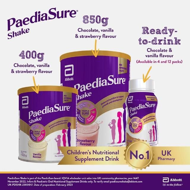 PaediaSure Shake Vanilla Nutritional Supplement Drink 1-10 Yrs Multipack   4 x 200ml