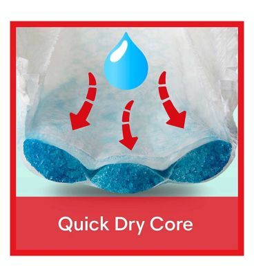 Pampers Baby-Dry Nappy Pants Size 4, 38 Nappies, 9kg-15kg, Essential Pack