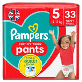 Pampers Baby-Dry Nappy Pants Size 5 (12-17kg) Essential Pack 33 per pack