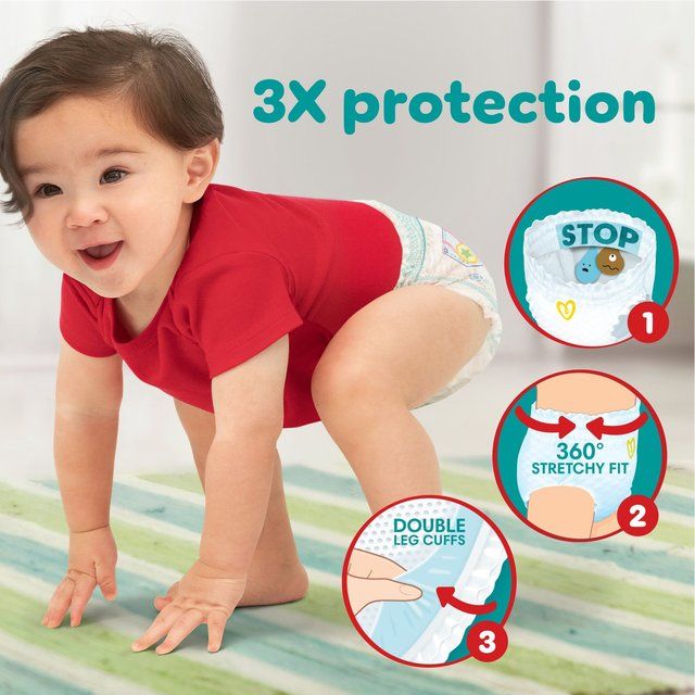 Pampers Baby-Dry Nappy Pants Size 6 (15kg+) Essential Pack 28 per pack