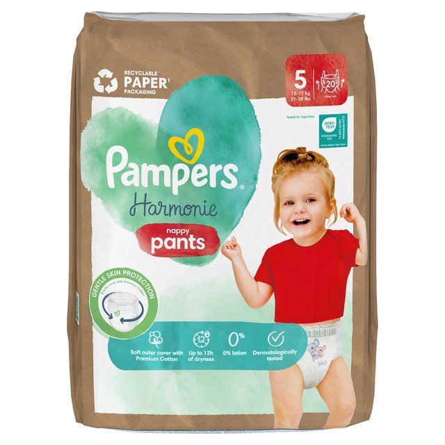Pampers Harmonie Nappies Pants Size 5 Essential Pack 20 per pack