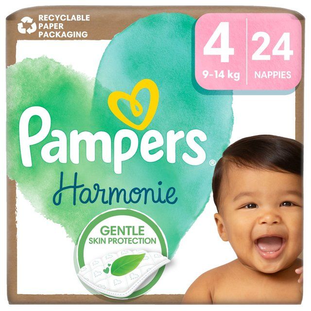 Pampers Harmonie Nappies Size 4 Essential Pack 24 per pack