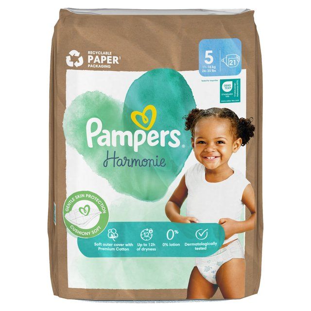 Pampers Harmonie Nappies Size 5 Essential Pack 21 per pack
