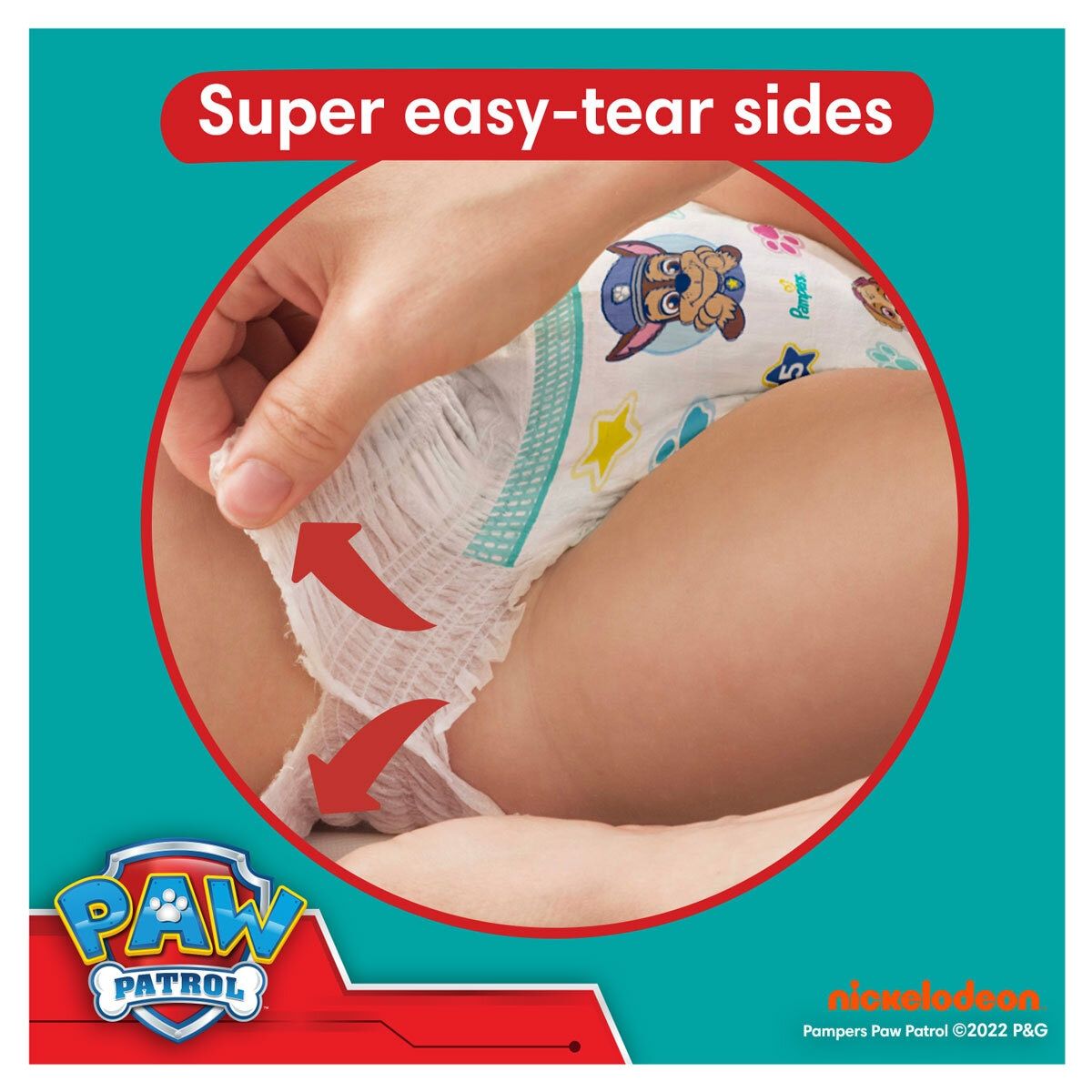 Pampers Paw Patrol Baby Dry Nappy Pants Size 4, 180 Pack