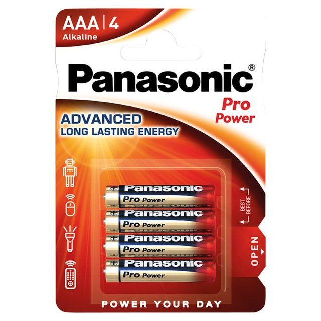 Panasonic Pro Power AAA Batteries Alkaline 4 per pack