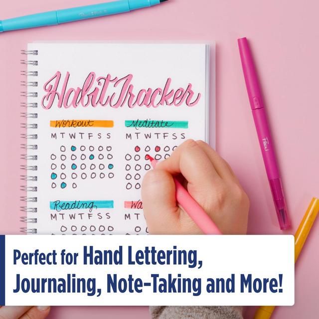 Paper Mate Flair 0.7mm Dual Brush Felt Tip Pens 8 per pack