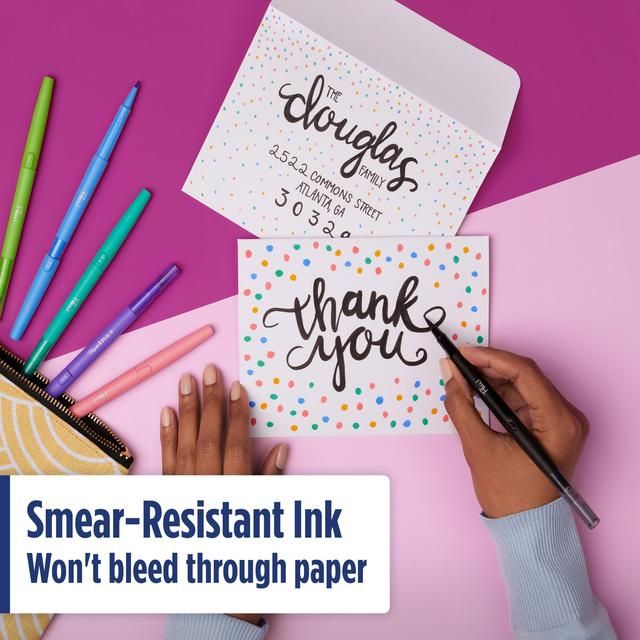 Paper Mate Flair 0.7mm Dual Brush Felt Tip Pens 8 per pack