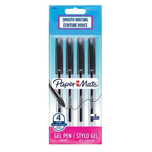 Paper Mate Jiffy Gel Pouch Black 4 per pack
