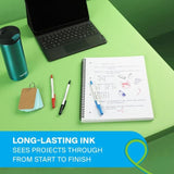 Paper Mate Kilometrico Black Ballpoint Pens 8 per pack