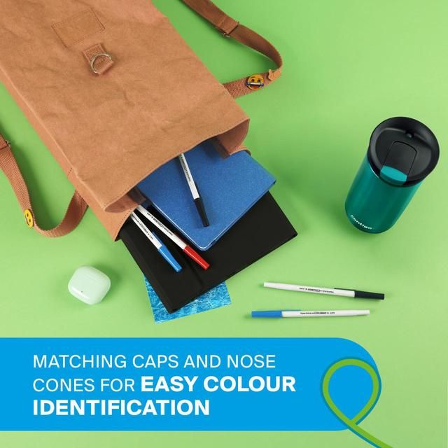 Paper Mate Kilometrico Black Ballpoint Pens 8 per pack