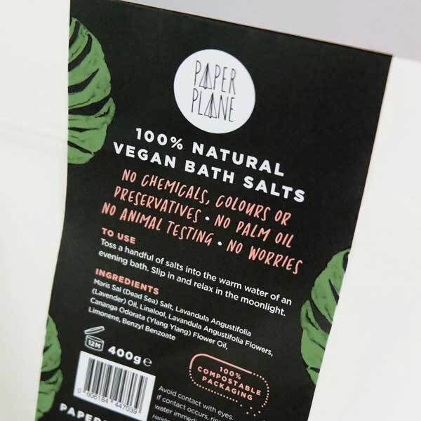 Paper Plane Bath Salts Night Lavender and Ylang Ylang 400g