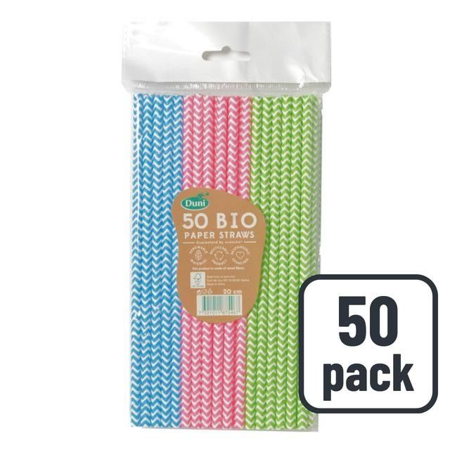 Party Recyclable Paper Straws 50 per pack