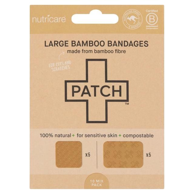 PATCH Bamboo Sensitive Plasters Natural Large 10 per pack