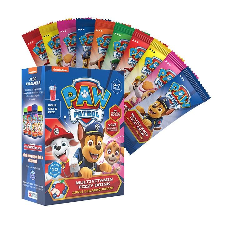 PAW Patrol Nickelodeon Multivitamin Fizzy Drink Apple & Blackcurrant Apple & Blackcurrant