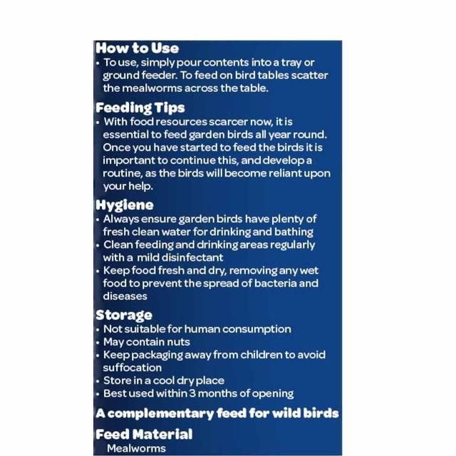 Peckish Mealworms For Wild Birds 500g