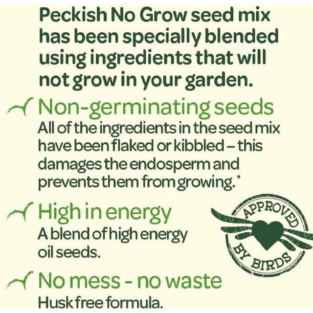 Peckish No Grow Seed Mix For Wild Birds 1.7kg