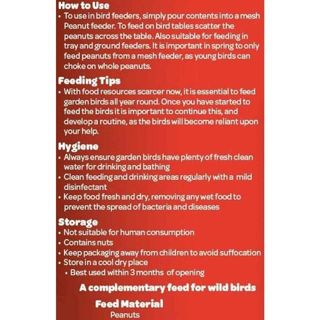 Peckish Peanuts For Wild Birds 2kg