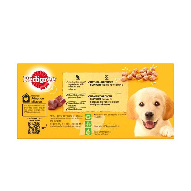 Pedigree Puppy Wet Dog Food Tins Mixed in Jelly 6 x 400g