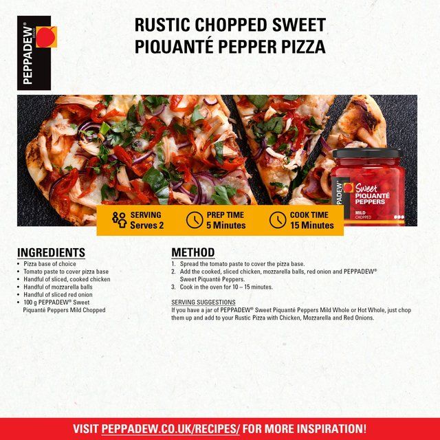 Peppadew Piquante Peppers Mild Chopped 280g