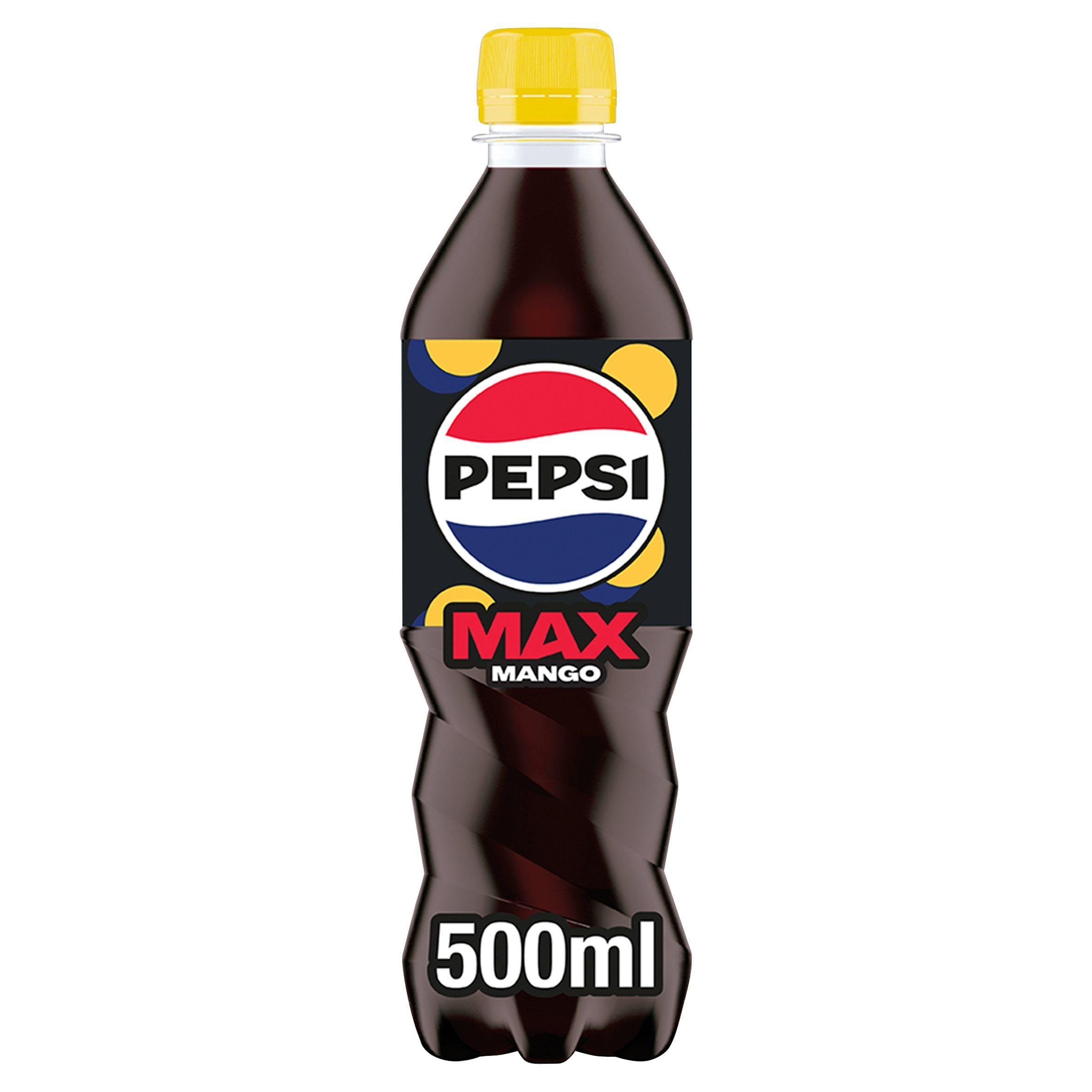 Pepsi Max Mango No Sugar Cola Bottle 500ml