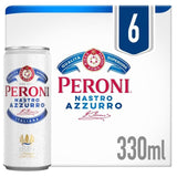 Peroni Nastro Azzurro Beer Lager Cans 6 x 330ml
