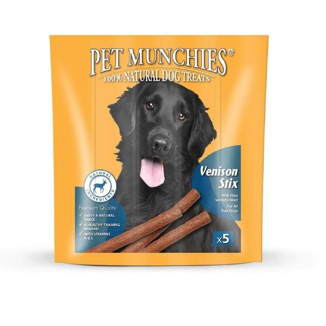 Pet Munchies 100% Natural Venison Stix Dog Treats 50g