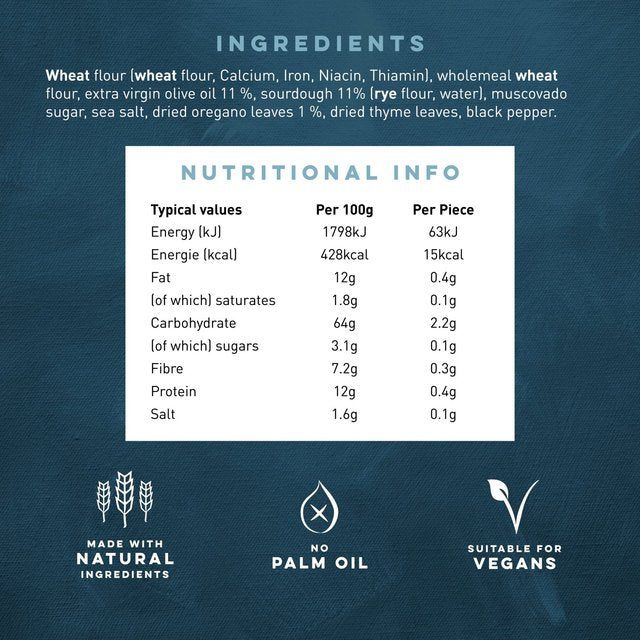 Peter's Yard Oregano & Olive Oil Sourdough Crackers 90g