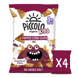 Piccolo Organic BBQ Popped Corn Chips Kids Multipack 4 x 20g