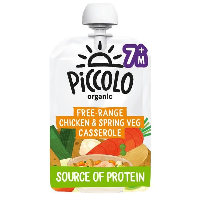Piccolo Organic Spring Vegetables & Chicken Casserole Pouch 7 mths+ 130g